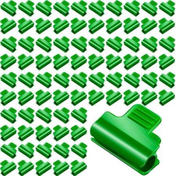 80 Pcs Greenhouse Clamps Film Row Cover Netting Tunnel Hoop Clip Frame Shading Net Rod Clip for Season Plant Extension Support (11 mm)
