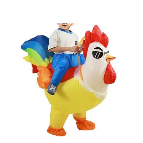 80 to 120cm Inflatable Blow up Rooster Costume USB POWERED Halloween Christmas Kid size