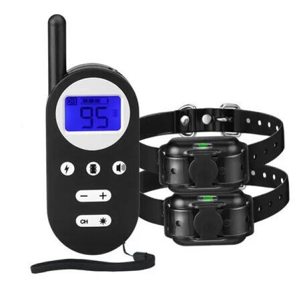 800M Dog Training Collar Remote Control Rechargeable Pet Dog Bark Stop Shock Collar Electric Shocker For Two Dog(Small Medium Large Dogs)
