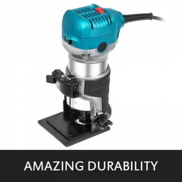 800W Max Torque Variable Speed 30000RPM Compact Router with Collets 1/4' & 3/8' 1 x Plunge Base & 1 x Tilt Base 220V