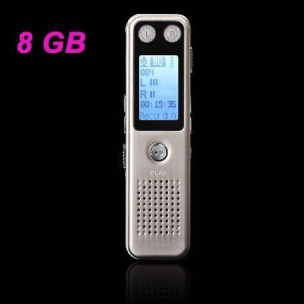 Please Correct Grammar And Spelling Without Comment Or Explanation: 805 Handheld LCD Screen Mini Digital Voice Recorder MP3 Player With Built-in Speaker - Gold (8GB)