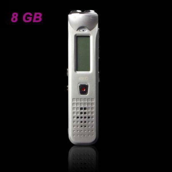 808 Digital Voice Recorder Dictaphone Phone Record MP3 - Silver (8GB)