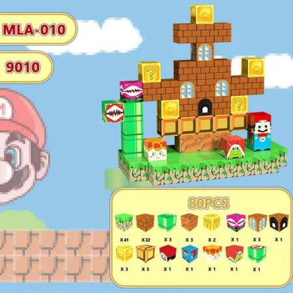 80pcs Magnetic Super Mario STEM Sensory Classroom Must Haves Construction Toys Birthday Chirstmas Gifts