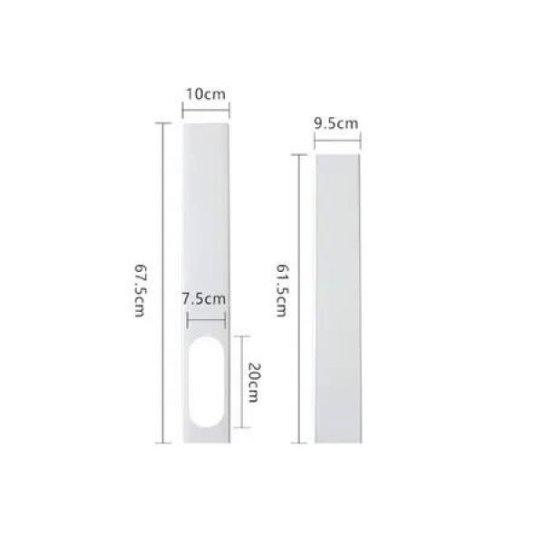 84-120cm Two adjustable 67.5 to 120cm in length and 10cm wide without connectors fitting into 13cm flat Window Air Conditioner Vent Kit