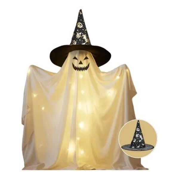 85cm Horror Wizard Hat Ghost Halloween Ideal For Halloween Garden Decorations And Festive Scenes