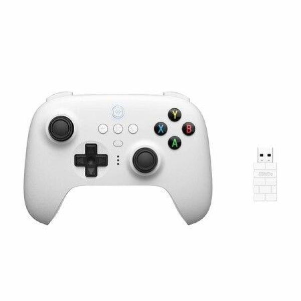 8BitDo Ultimate 2.4G Wireless Controller With Charging Dock For Windows Android & Raspberry Pi (White)