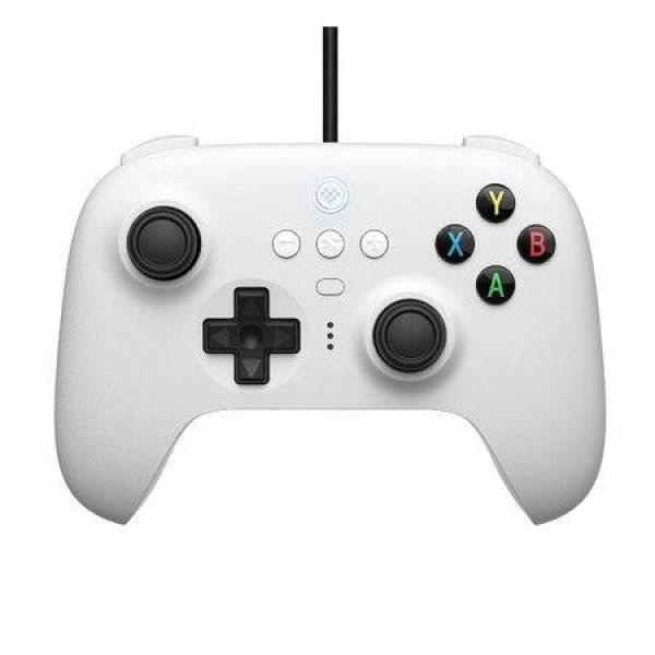 8BitDo Ultimate Wired Controller USB Wired Controller For PC Windows 10 Android Steam Deck Raspberry Pi And Switch (White).