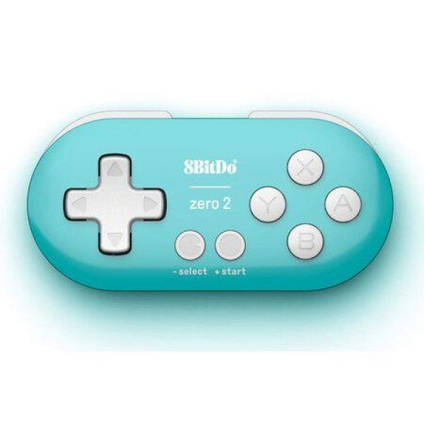 8BitDo Zero 2 Bluetooth Keychain-Sized Mini Controller For Nintendo Switch Windows Android And MacOS (Turquoise Edition)