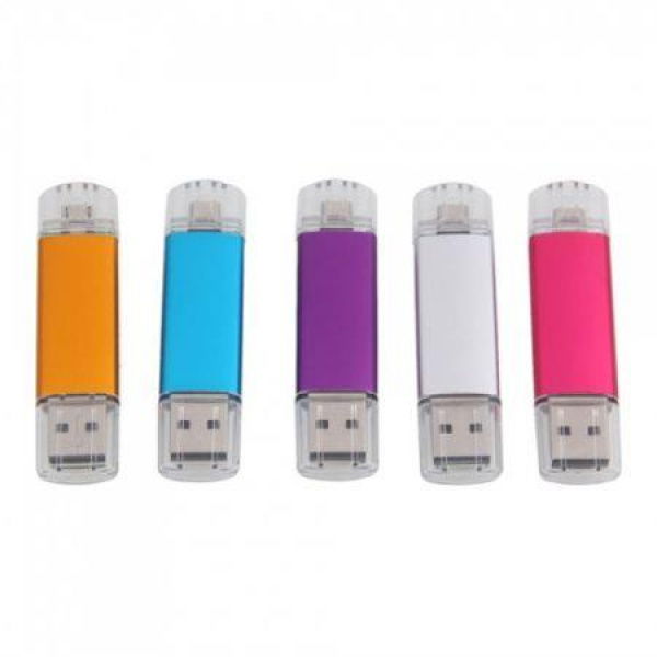 8GB Fashionable OTG USB Flash Drive For Smartphone/Tablet PC - Blue.