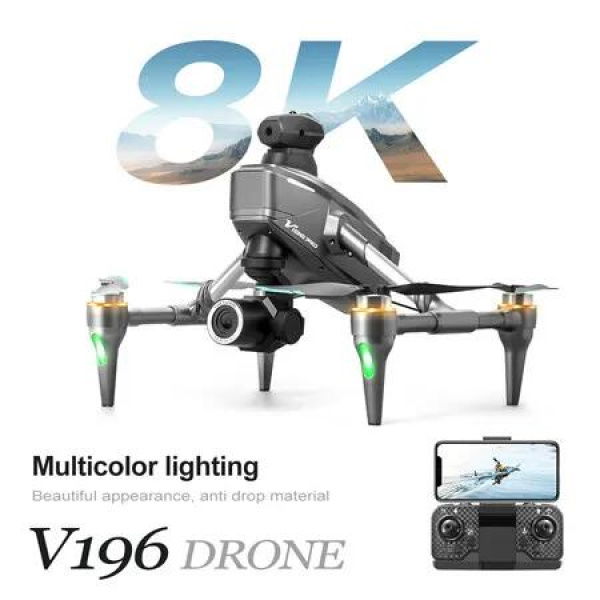 8K Dual Camera Drone Colorful Light 2.4G Brushless Mobile Obstacle Avoidance Aerial Photography Drone