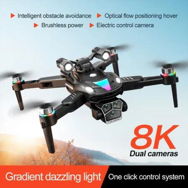 8K Dual Camera Drone RGB LED Foldable WIFI Professional Aerial Photography Drone