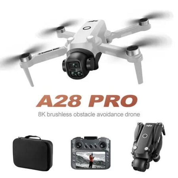 8K HD Drone RC Professional Aerial Photography Dual Camera Obstacle Avoidance Aeroplane 5.6inch Screen Remote Control Color Grey