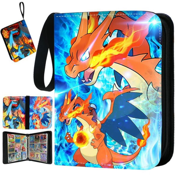 900 Cards Binder PU HOLDER POKENMON With 50 Sleeves 9-Pocket Card Book Holder For TCG Game Cards Collection Sports Trading Cards Collector Album