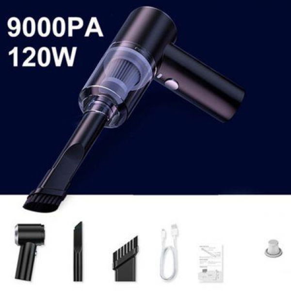 9000pa 120W Car Vacuum Cleaner Mini Gun Style Cleaner For Auto Interior Home Appliance