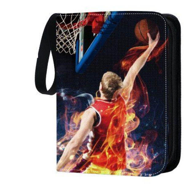 900CARDS Basketball EVA Leather Card Binder Trading Card Binder 9 Pocket with 50 Sleeves Fits Sport Cards with Zipper Storage Album