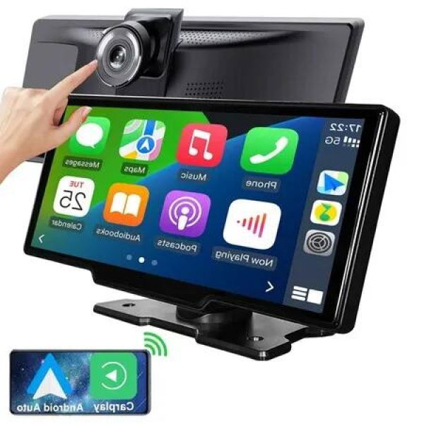 9.3' Wireless CarPlay & Android Auto Car Radio with Built-in 2.5k Dashcam,Touch Screen Display,Double Din Stereo Bluetooth,Mirror Link,FM,Drive Mate CarPlay Navigation,Carbuddy