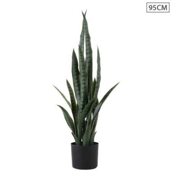 95cm Artificial Indoor Snake Sansevieria Plant Fake Decoration Tree Flower Pot