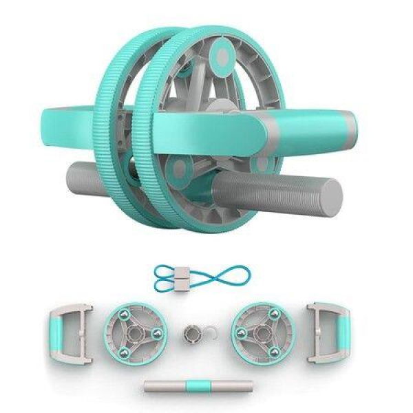 Ab Roller For Abdominal Training 7 In 1 Ab Exercise Wheel With Push Bars Dumbbells And Tensioners Home Gym Workout Equipment For Men And Women
