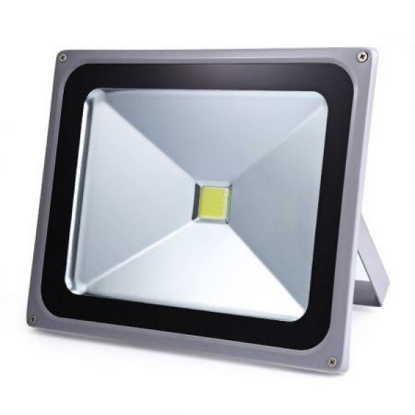 AC 85-265V 50W (True 35W) Outdoor LED Flood Lamp Gray Case Bright Slim Spotlight.