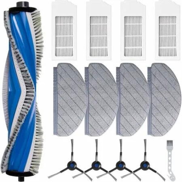 Accessories Compatible with Ecovacs Deebot N20 Plus/ N20 /N20 PRO Plus Robot Vacuum Cleaner,1 Main Brush Roller,4 Side Brushes,4 Hepa Filters,4 Mop Pads