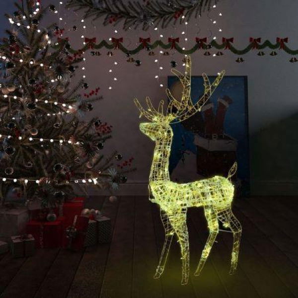 Acrylic Reindeer Christmas Decoration 140 LEDs 120 Cm Warm White