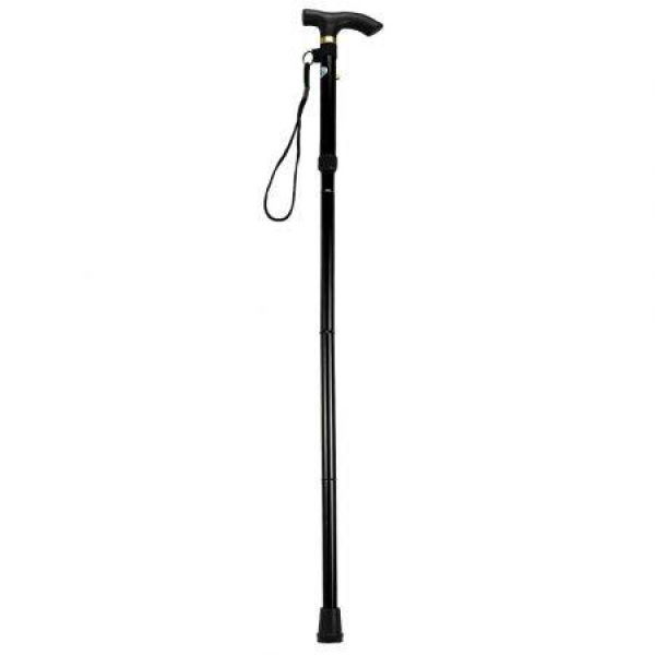 Adjustable Aluminum Metal Walking Stick Folding Collapsible Travel Cane With Non-slip Rubber Base