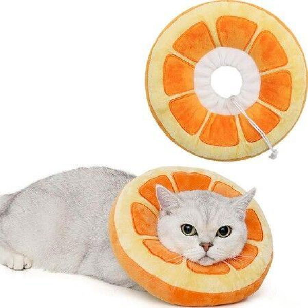 Adjustable Cat Cone Collar Soft Cute Cat Recovery Collar Cat Cones After Surgery For Kittens - M (15-35cm)