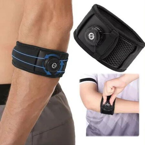 Adjustable Elbow Brace Breathable Arm Support Band Anti-slip Golf Basketball Tennis Elbow Strap Elbow Brace for Gym Sports Size M