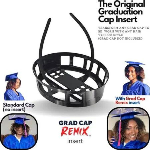 Adjustable Grad Hat Holder, Secure Your Grad Cap and Your Hairstyle, Graduation Cap Remix Headband, Inside Graduation Cap Don't Change Hair