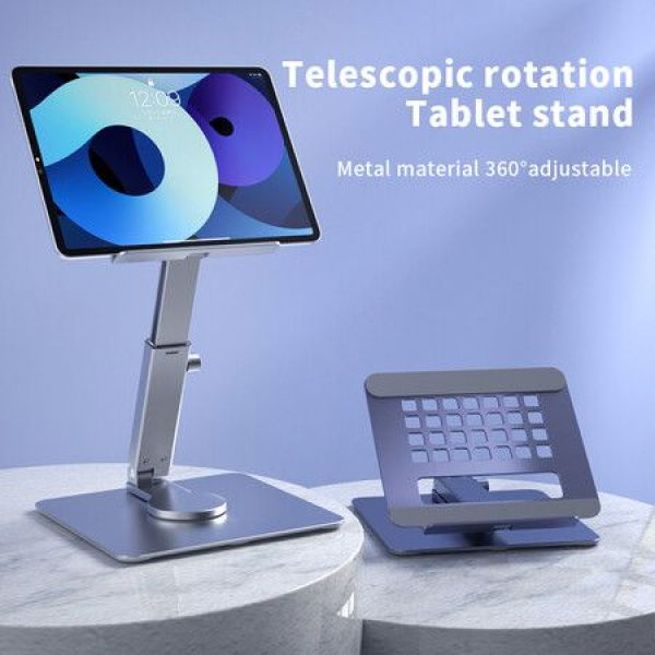 Adjustable Laptop Stand Aluminium Alloy Support Desk Tablet Stand 360 Rotatable Foldable Stand Holder For IPad Macbook