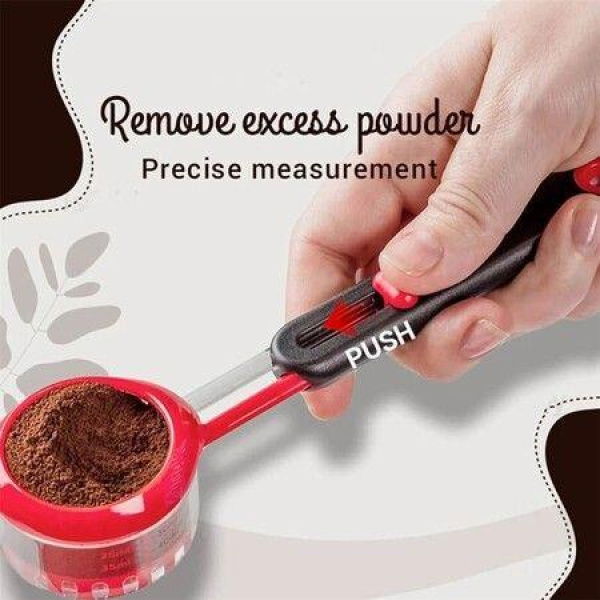 Adjustable Measuring Scoop With Scale Volume Measuring Spoon Powder Adjustable Lever Measuring Spoon Kitchen Tools