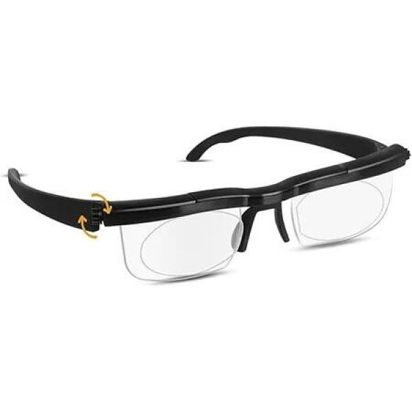 Adjustable Reading Glasses with 6D to +3D Focus Range, Easy-to-Use Focus Dial for Precise Adjustment, Comfortable & Stylish Design