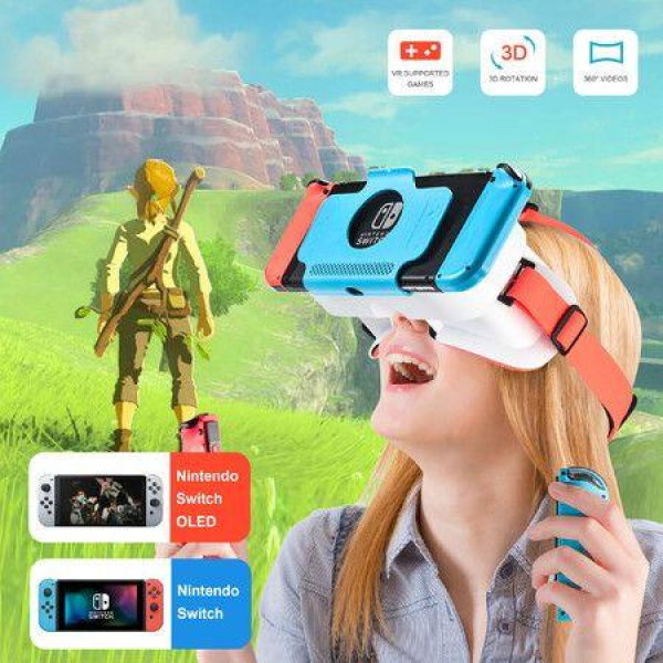 Adjustable VR Headset For Nintendo Switch OLED/Nintendo Switch Virtual Reality Movies For Switch Games Accessories.