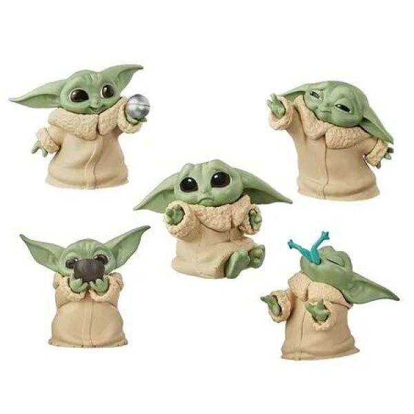 Adorable 5-Pack of Baby Yoda Gifts for Kids - 5-6cm PVC Figurines