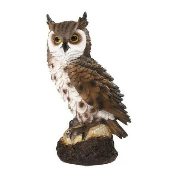 Adorable Resin Owl Statue for Outdoor Garden and Patio Decoration(17X10X7.5CM)