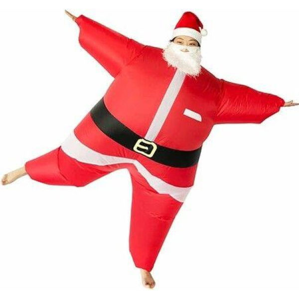 Adult-Christmas Santa Claus Suit Funny Blow Up Adults Child Costume Cosplay Party