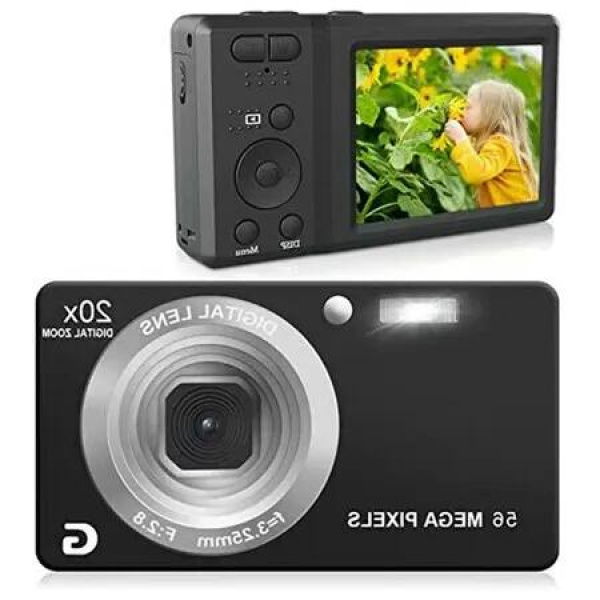 Advanced Lightweight Digital Camera with 4K Video,56MP Resolution,Auto focus,Powerful 16x zoom,Hand shake compensation technology,Large 3-inch IPS screen