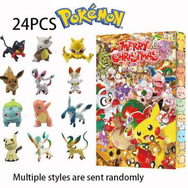 Advent Calendar 2023, 24 Pack/Box Pokemon Toys 24 Days Countdown Christmas Gifts for Kids And Christmas Hoilday Season