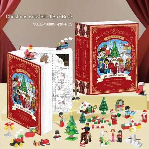 Advent Calendar 2024 Christmas Building Blocks Kit, 24 Days Surprise Christmas Toys Gift for Boys Girls