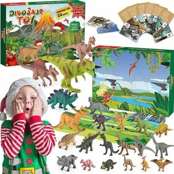 Advent Calendar 24 Days Dinos Countdown Calendar Toys For Boys Girls 3+