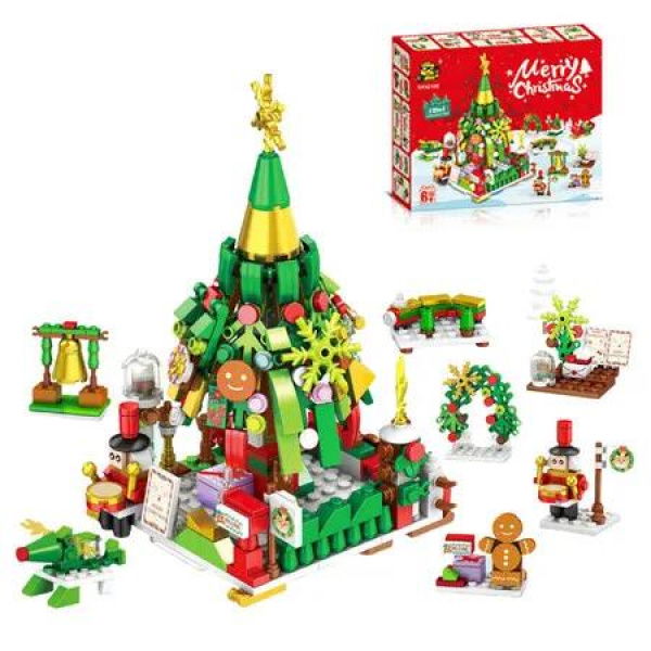 Advent Calendar 300 PCS Christmas Tree Block Set Christmas Advent Calendar Blind Box Ideal For Christmas Countdown And Festive Decorations