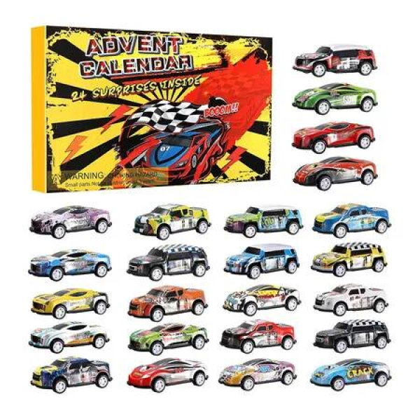 Advent Calendar, Advent Calendar Children, Pull Back Cars Set, Car Toy, Racing Car, Christmas Gifts, Christmas Gifts for Children Age 3 to 8