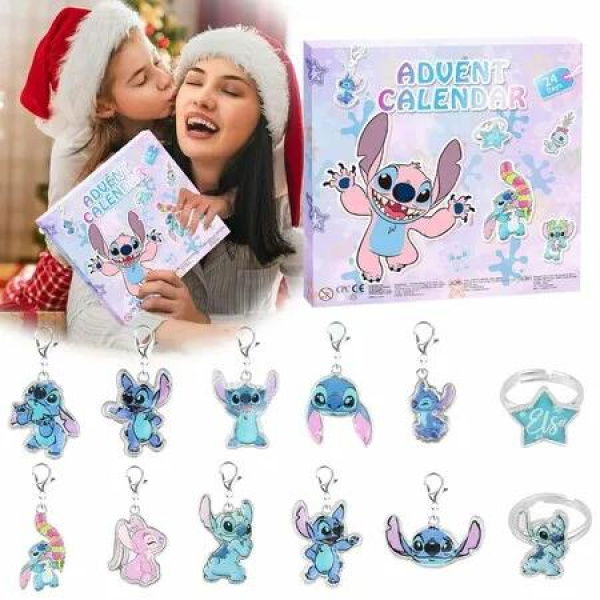 Advent Calendar for Kids,24 Days Christmas Countdown Calendar with Bracelets and Unique Cartoon Beads,Christmas Gifts for Kids,Teens