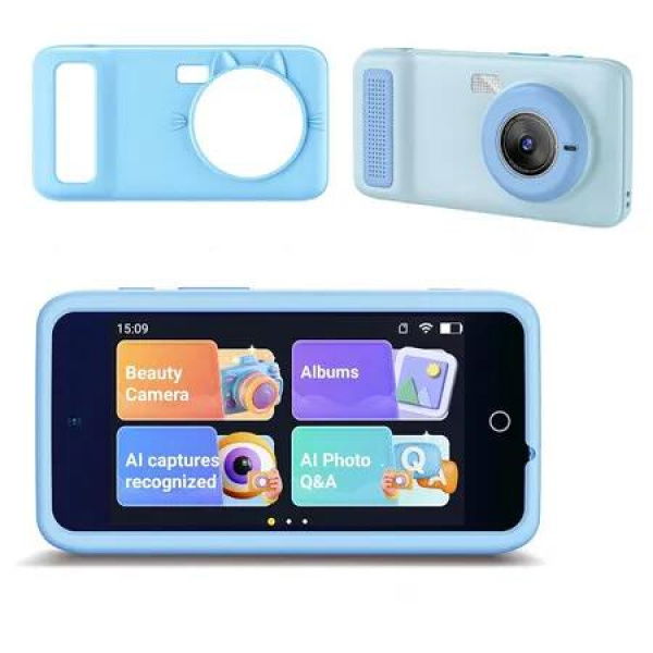 AI Digital Camera with WiFi for Christmas Birthday Gift for Girls Boysï¼ŒTouch Screen HD Camera for Home Travel Garden, Blue