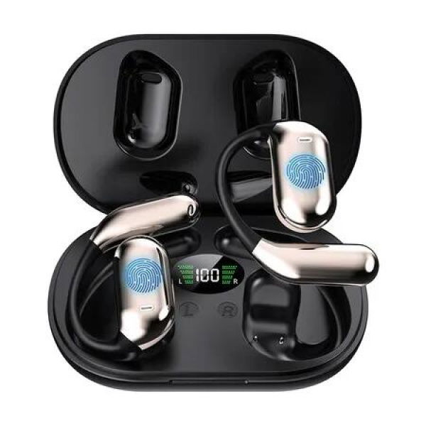 AI Language Translation Earbuds, AI Wireless Translator Earbuds Real Time for 144 Languages, Bluetooth 5.4 Headphones for Travel Business (Black)