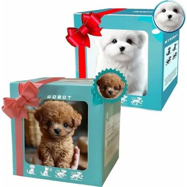 AI Robot Dog,Nicco-My Realistic Robot Puppy,RobotPuppy That Acts Like a Real Puppy,Walking/Barking/Tail Wagging,Interact Like a Real Pet for Pet Lovers