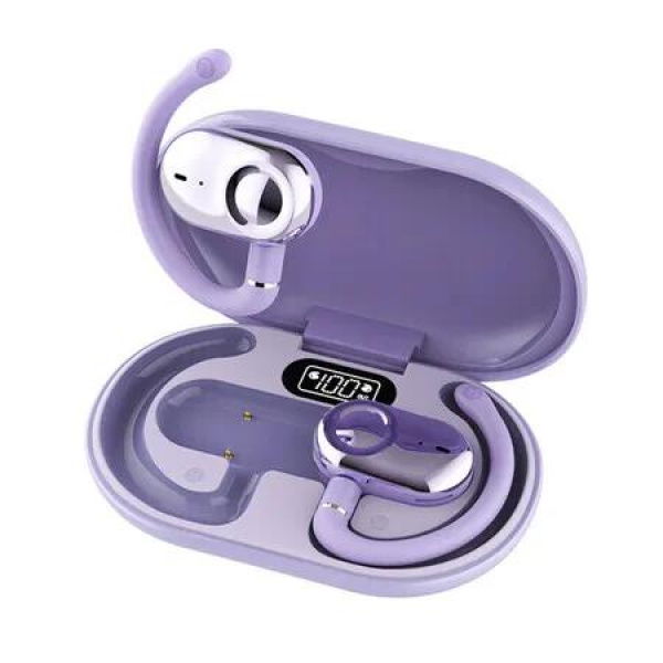 AI Translation Earbuds Real Time 144 Languages,3-in-1 Open Ear Wireless Bluetooth Translator Earbuds,Purple