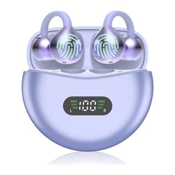 AI Translation Earbuds Real Time, Two Way 144 Languages Translator Earbuds Device for iOS Android, Wireless AI Headphones for Business Travel,Purple
