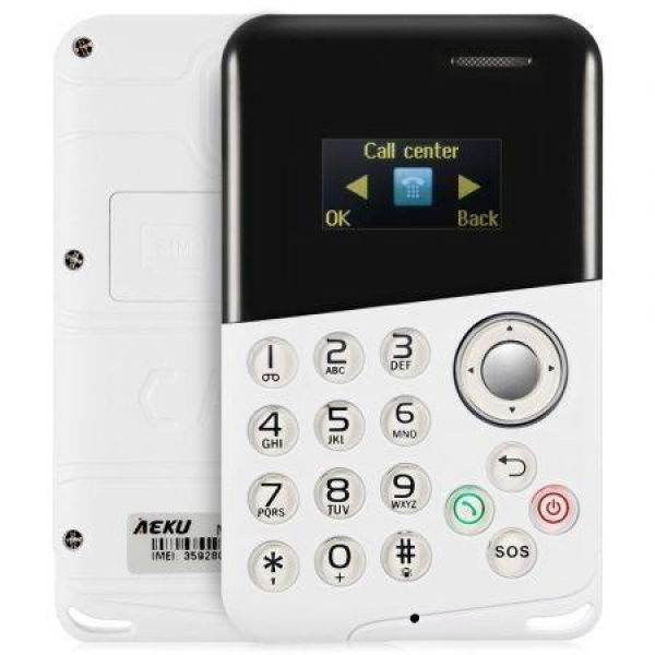 AIEK M8 0.96-inch 4.8mm Card Mobile Phone.