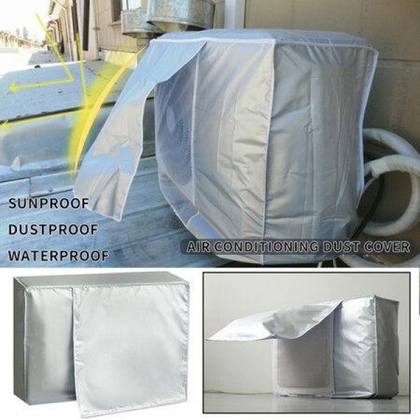 Air Conditioner Cover Outdoor Device Cover Main Machine Cover Waterproof Anti-Dust Anti-Snow Cleaning Bag Protector Size A